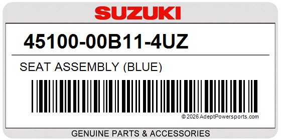 Suzuki 45100-00B11-4UZ Seat Assembly (Blue)
