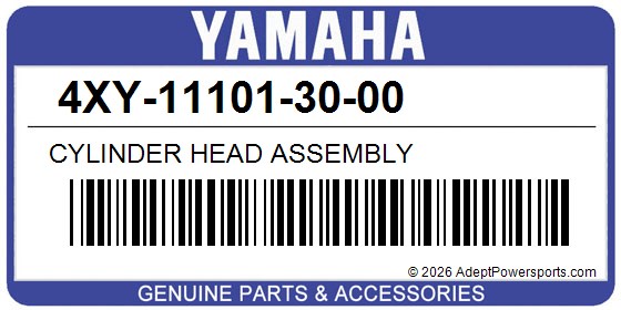 Yamaha 4XY-11101-30-00 Cylinder Head Assembly