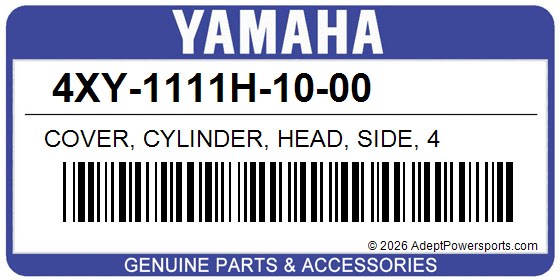 Yamaha 4XY-1111H-10-00 Cover, Cylinder, Head, Side, 4