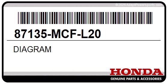 Honda 87135-MCF-L20 Diagram
