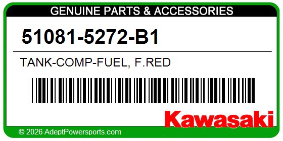 Kawasaki 51081-5272-B1 Tank-Comp-Fuel, F.Red