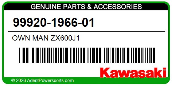 Kawasaki 99920-1966-01 Own Man Zx600j1