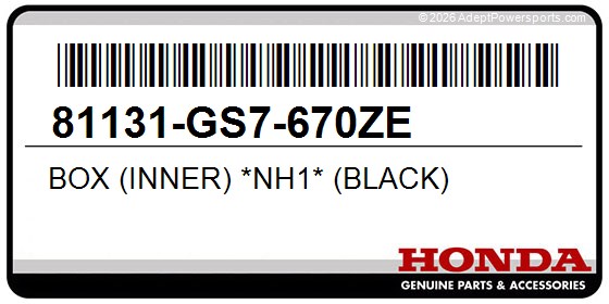 Honda 81131-GS7-670ZE Box (Inner) *Nh1* (Black)