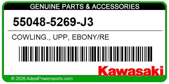 Kawasaki 55048-5269-J3 Cowling., Upp, Ebony/Re