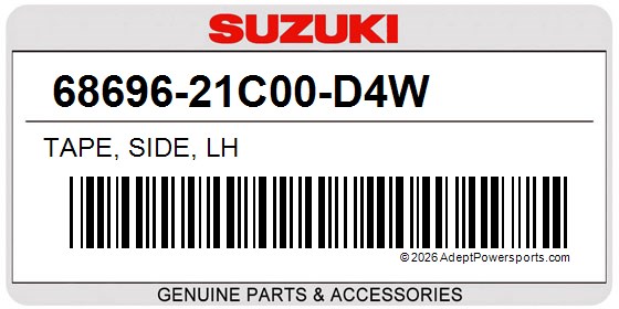 Suzuki 68696-21C00-D4W Tape, Side, Lh