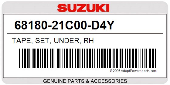 Suzuki 68180-21C00-D4Y Tape, Set, Under, Rh