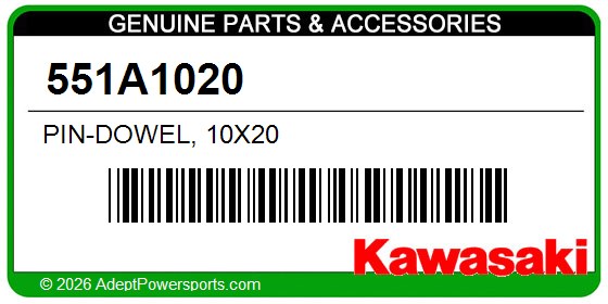 Kawasaki 551A1020 Pin-Dowel, 10X20