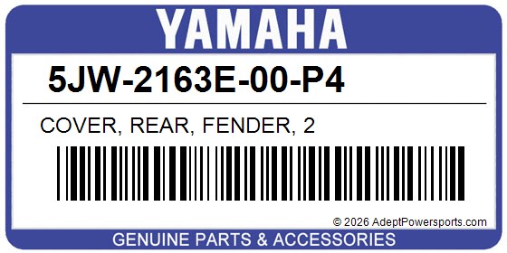 Yamaha 5JW-2163E-00-P4 Cover, Rear, Fender, 2