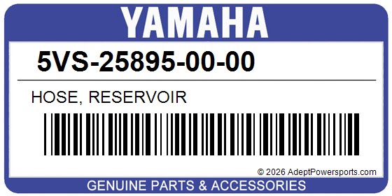 Yamaha 5VS-25895-00-00 Hose, Reservoir