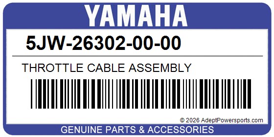 Yamaha 5JW-26302-00-00 Throttle Cable Assembly