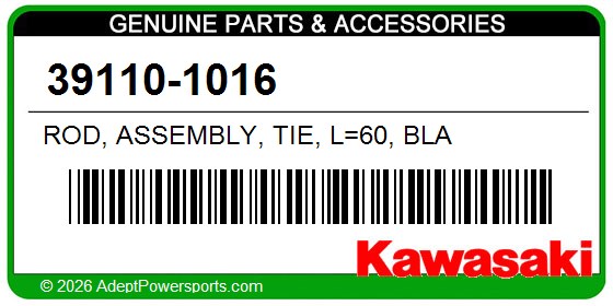 Kawasaki 39110-1016 Rod, Assembly, Tie, L=60, Bla