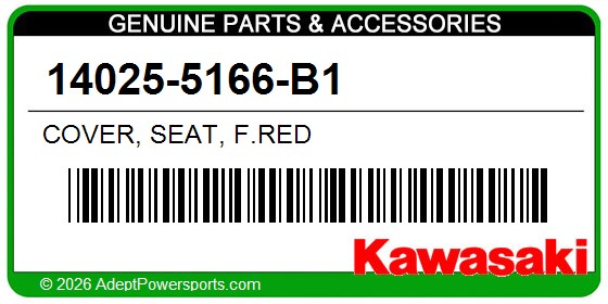 Kawasaki 14025-5166-B1 Cover, Seat, F.Red