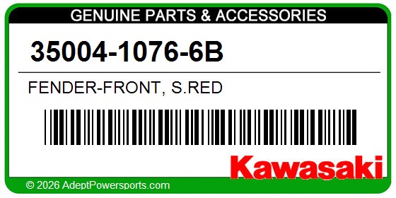 Kawasaki 35004-1076-6B Fender-Front, S.Red