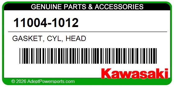 Kawasaki 11004-1012 Gasket, Cyl, Head