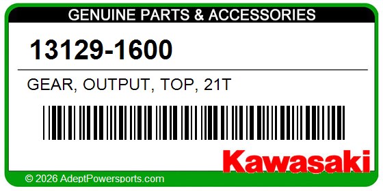 Kawasaki 13129-1600 Gear, Output, Top, 21T