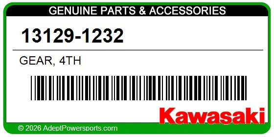 Kawasaki 13129-1232 Gear, 4Th