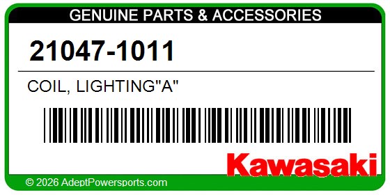 Kawasaki 21047-1011 Coil, Lighting"A"