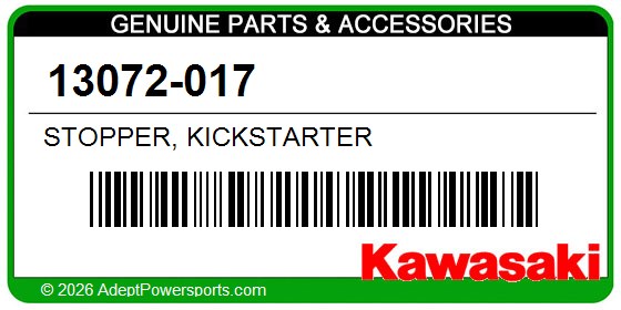 Kawasaki 13072-017 Stopper, Kickstarter