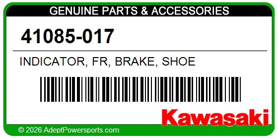 Kawasaki 41085-017 Indicator, Fr, Brake, Shoe