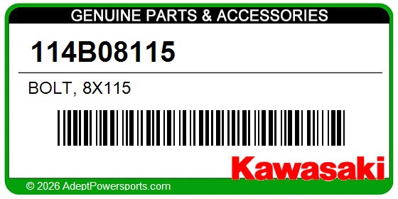 Kawasaki 114B08115 Bolt, 8X115