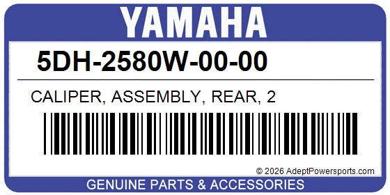 Yamaha 5DH-2580W-00-00 Caliper, Assembly, Rear, 2