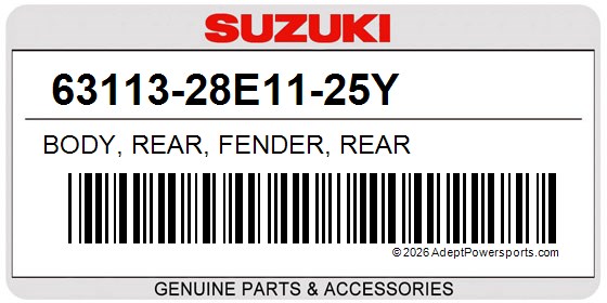 Suzuki 63113-28E11-25Y Body, Rear, Fender, Rear