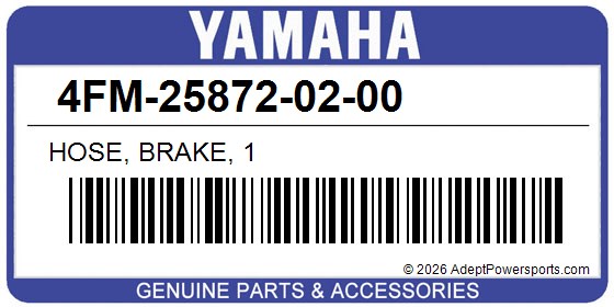 Yamaha 4FM-25872-02-00 Hose, Brake, 1