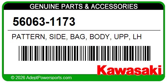 Kawasaki 56063-1173 Pattern, Side, Bag, Body, Upp, Lh