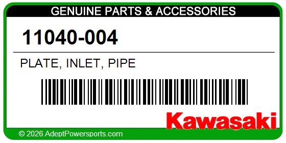 Kawasaki 11040-004 Plate, Inlet, Pipe