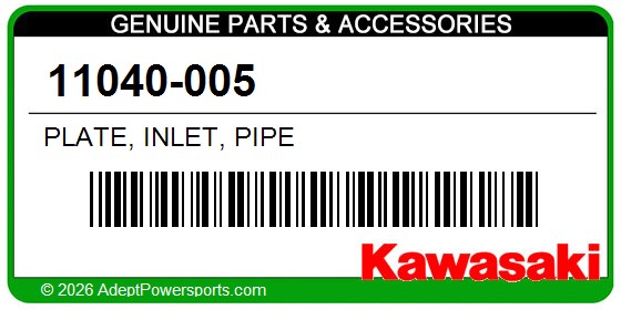 Kawasaki 11040-005 Plate, Inlet, Pipe