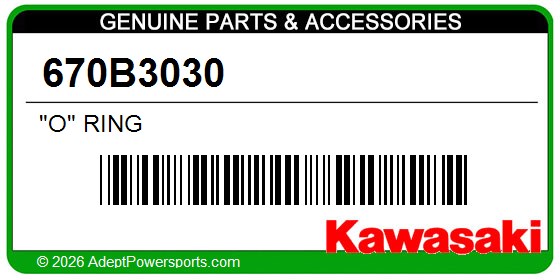 Kawasaki 670B3030 "O" Ring