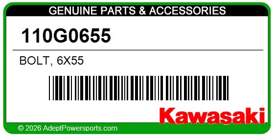 Kawasaki 110G0655 Bolt, 6X55