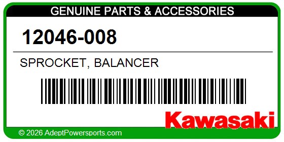 Kawasaki 12046-008 Sprocket, Balancer