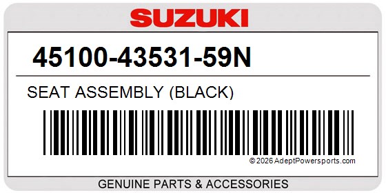 Suzuki 45100-43531-59N Seat Assembly (Black)