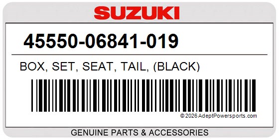Suzuki 45550-06841-019 Box, Set, Seat, Tail, (Black)