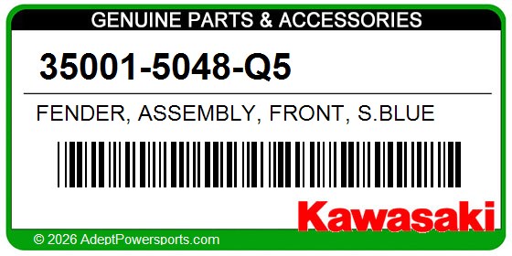 Kawasaki 35001-5048-Q5 Fender, Assembly, Front, S.Blue