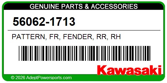 Kawasaki 56062-1713 Pattern, Fr, Fender, Rr, Rh