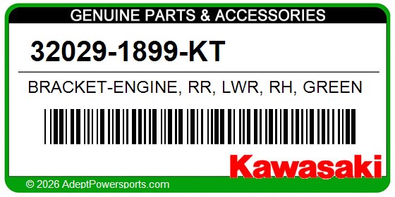 Kawasaki 32029-1899-KT Bracket-Engine, Rr, Lwr, Rh, Green