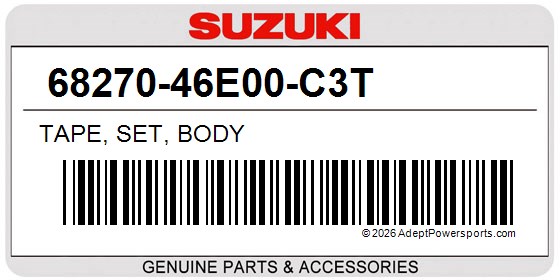 Suzuki 68270-46E00-C3T Tape, Set, Body