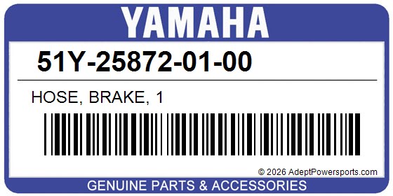 Yamaha 51Y-25872-01-00 Hose, Brake, 1