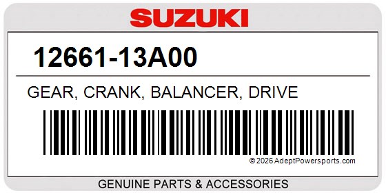 Suzuki 12661-13A00 Gear, Crank, Balancer, Drive