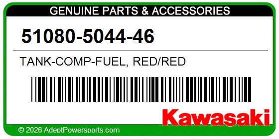 Kawasaki 51080-5044-46 Tank-Comp-Fuel, Red/Red