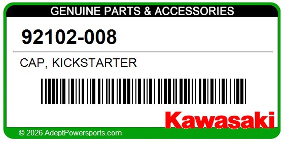 Kawasaki 92102-008 Cap, Kickstarter