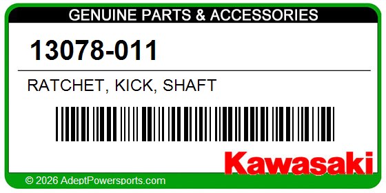 Kawasaki 13078-011 Ratchet, Kick, Shaft