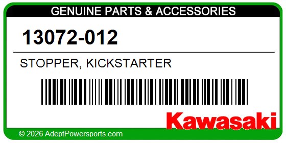 Kawasaki 13072-012 Stopper, Kickstarter