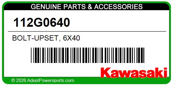 Kawasaki 112G0640 Bolt-Upset, 6X40