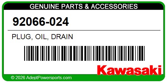 Kawasaki 92066-024 Plug, Oil, Drain