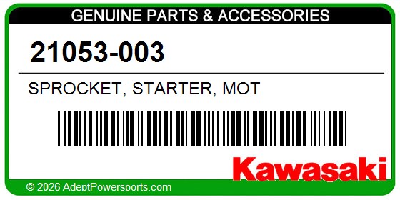Kawasaki 21053-003 Sprocket, Starter, Mot