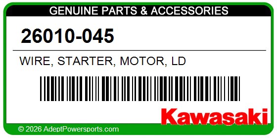 Kawasaki 26010-045 Wire, Starter, Motor, Ld