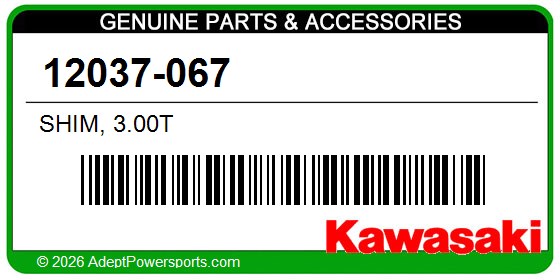 Kawasaki 12037-067 Shim, 3.00T